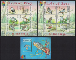 St. Vincent Birds Of Prey 2 Sheetlets + MS 2001 MNH SG#4805=MS4818 - St.Vincent (1979-...)
