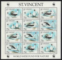 St. Vincent Birds WWF Masked Booby Sheetlet Of 3 Sets 1995 MNH SG#2882-2885 MI#3073-3076 Sc#2156 A-d - St.Vincent (1979-...)
