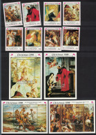 St. Vincent Christmas Paintings By Rubens 8v+4 MSs 1990 MNH SG#1587-MS1595 - St.Vincent (1979-...)