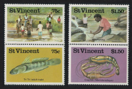 St. Vincent Freshwater Fishing 4v 1986 MNH SG#1045-1048 - St.Vincent (1979-...)