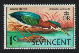 St. Vincent Green-backed Heron 'Green Heron' Bird 1c 1985 MNH SG#286 - St.Vincent (1979-...)