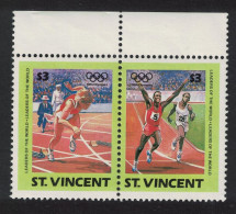 St. Vincent Olympic Games Los Angeles Sprint Pair 1984 MNH SG#818-819 - St.Vincent (1979-...)