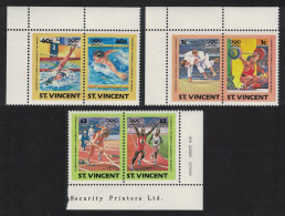 St. Vincent Olympic Games Los Angeles 6V Corners 1984 MNH SG#812=819 - St.Vincent (1979-...)