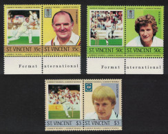 St. Vincent Cricket Players 6v 1983 MNH SG#842=849 - St.Vincent (1979-...)