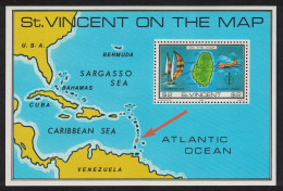 St. Vincent Sailing Airplane 'On The Map' MS 1980 MNH SG#MS655 - St.Vincent (1979-...)