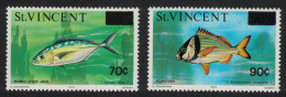 St. Vincent Fish Surch 2v 1976 MNH SG#485-486 - St.Vincent (...-1979)