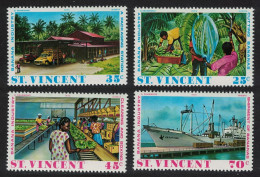 St. Vincent Banana Industry 4v 1975 MNH SG#447-450 Sc#426-429 - St.Vincent (...-1979)