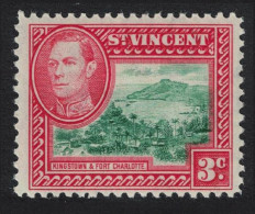 St. Vincent Kingstown And Fort Charlotte 3c 1949 MNH SG#166 - St.Vincent (...-1979)