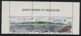 St. Pierre And Miquelon Birds Fish Natural Heritage 2v Top Strip 1991 MNH SG#671-672 - Nuovi