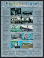 St. Pierre And Miquelon The 20th-century 10v Sheetlet 2000 MNH SG#842-851 - Ongebruikt