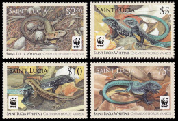St. Lucia WWF Whiptail 4v 2008 MNH SG#1370-1373 MI#1275-1278 Sc#1251-1254 - St.Lucia (1979-...)