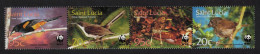 St. Lucia WWF Birds Strip Of 4v 2001 MNH SG#1242-1245 MI#1142-1145 Sc#1132-1135 - St.Lucia (1979-...)