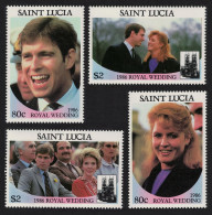 St. Lucia Prince Andrew Royal Wedding 4v 1986 MNH SG#890-893 - St.Lucia (1979-...)