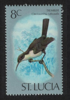 St. Lucia Grey Trembler Bird 8c 1976 MNH SG#420 - St.Lucia (...-1978)