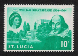 St. Lucia 400th Birth Anniversary Of Shakespeare 1964 MNH SG#211 - Ste Lucie (...-1978)
