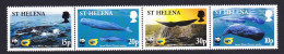 St. Helena WWF Sperm Whale Strip Of 4v 2002 MNH SG#872-875 MI#852-855 Sc#813-816 - Saint Helena Island
