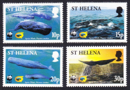 St. Helena WWF Sperm Whale 4v 2002 MNH SG#872-875 MI#852-855 Sc#813-816 - Saint Helena Island