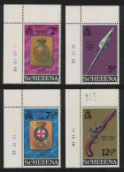 St. Helena Pistol Military Equipment 4v Corners 1972 MNH SG#285-288 - Sainte-Hélène