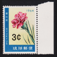 Ryukyu Carnation Flower Mothers' Day 1964 MNH SG#153 - Riukiu-eilanden