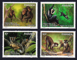 Rwanda Primates Of Nyungwe Forest 4v 1988 MNH SG#1316-1319 MI#1389-1392 Sc#1306-1309 - Nuevos