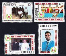 Rwanda 25th Anniversary Of Independence 4v 1987 MNH SG#1293-1296 Sc#1283-1286 - Nuovi