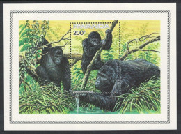 Rwanda WWF Mountain Gorilla MS 1985 MNH SG#MS1223 MI#Block 103A Sc#1212 - Nuovi