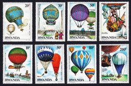 Rwanda Manned Flight 8v 1984 MNH SG#1194-1201 Sc#1183-1190 - Unused Stamps