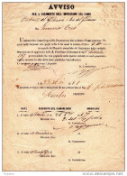 1867 FIRENZE AVVISO PER IL PAGAMENTO DELL'IMPOSIZIONE DEL FIUME - Italien