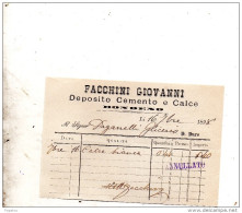 1898 BONDENO . DEPOSITO CEMENTO E CALCE - Italie