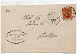 1893   LETTERA CON ANNULLO LUZZARA  REGGIO EMILIA - Poststempel