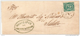 1880  LETTERA CON ANNULLO MONTAGNANA PADOVA+  COMUNALE MEGLIADINO S. FIDENZIO - Poststempel