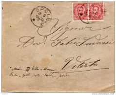 1894  LETTERA CON ANNULLO SPOLETO - Poststempel