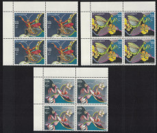 Somalia Praying Mantis 3v Corner Blocks Of 4 2002 MNH MI#972-974 - Somalia (1960-...)