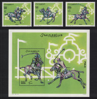 Somalia Polo Horses 3v+MS 2001 MNH MI#920-922+Block 85 - Somalia (1960-...)