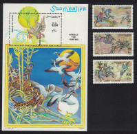 Somalia Birds Hunting Of Wildlife 4v+MS 1999 MNH MI#742-744+Block 58 - Somalie (1960-...)