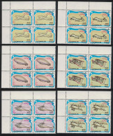 Somalia Zeppelin Helicopter Aircraft Aviation 6v Corner Blocks Of 4 1993 MNH MI#485-4909 - Somalie (1960-...)