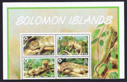 Solomon Is. WWF Prehensile-tailed Skink Top Block Of 4 2005 MNH SG#1162-1165 MI#1282-1285 Sc#1035-1038 - Solomon Islands (1978-...)