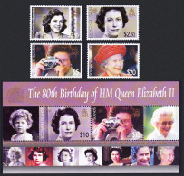 Solomon Is. 80th Birthday Of HM Queen Elizabeth II 4v+MS 2006 MNH SG#1166-MS1170 - Salomon (Iles 1978-...)