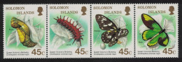 Solomon Is. Queen Victoria's Birdwing Butterflies Strip Of 4 1987 MNH SG#610-613 Sc#606 - Solomoneilanden (1978-...)