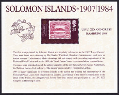 Solomon Is. UPU Congress Hamburg MS 1984 MNH SG#MS523 Sc#525 - Salomon (Iles 1978-...)