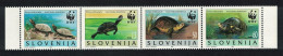 Slovenia WWF European Pond Tortoise Strip Of 4v 1996 MNH SG#279-282 MI#131-134 Sc#247 A-d - Slovenia
