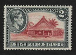 Solomon Is. Canoe House 2d Perf 13½ 1939 MNH SG#63 - Salomonen (...-1978)
