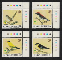 Singapore Oriole Tailorbird Iora Garden Birds 4v Corners 1991 MNH SG#663-666 - Singapour (1959-...)