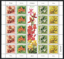Serbia Orchids 4v Sheet 2013 MNH SG#624-627 - Serbien