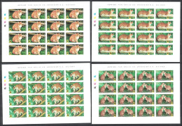 Senegal WWF African Golden Cat 4v Imperf Sheets 1997 MNH SG#1496-1499 MI#1515-1518 Sc#1294-1297 - Sénégal (1960-...)