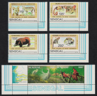 Senegal Wild Animals Birds 4v+strip Of 2 Corners 1987 MNH SG#910-915 MI#938-943 Sc#741-746a - Sénégal (1960-...)