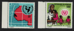 Senegal 25th Anniversary Of UNICEF 2v Margins 1971 MNH SG#474-475 - Senegal (1960-...)