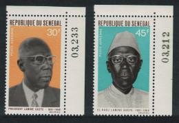 Senegal President Gueye Memorial 2v Corners 1969 MNH SG#398-399 - Senegal (1960-...)