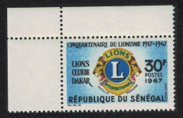 Senegal 50th Anniversary Of Lions International Corner 1967 MNH SG#353 - Sénégal (1960-...)