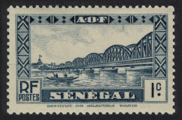 Senegal Faidherbe Bridge Boat Dakar 1c 1935 MNH SG#139 Sc#142 - Senegal (1960-...)
